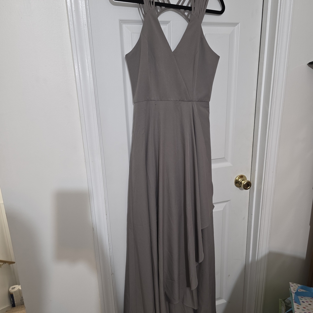 Minuet Gray Maxi Dress NWT